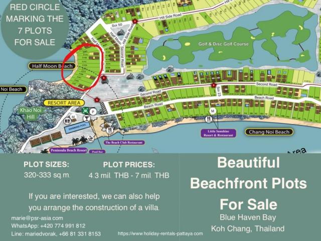 Beachfront Plots For Sale in Koh Chang